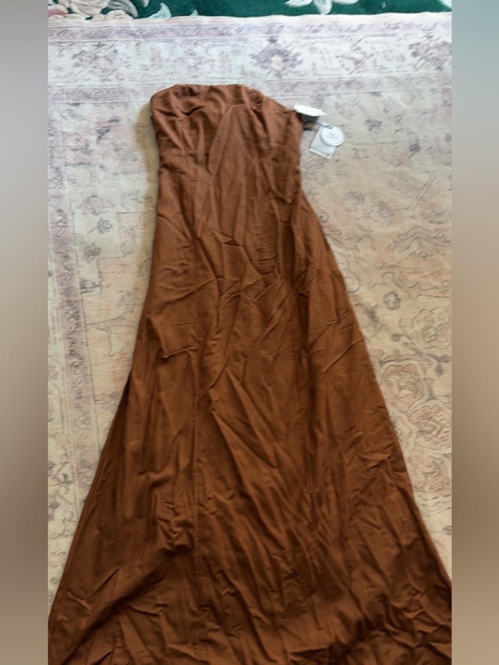 Marshalls Strapless Brown Maxi Gown